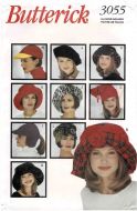 Butterick 3055  Misses' Fashion Hats 