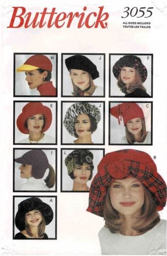 Butterick 3055  Misses' Fashion Hats 