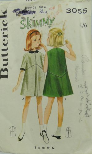Butterick 3055 Girls Skimmy Dress