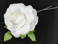 Silk French Flower - Single Rose Bridal Trim 001