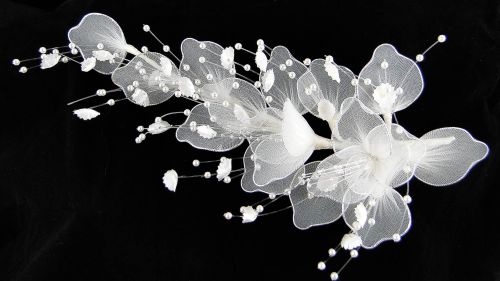 French Flower - Floral Spray Bridal Trim 006