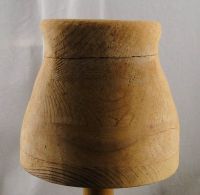 Millinery - Wooden Hat Block, Crown Block 066