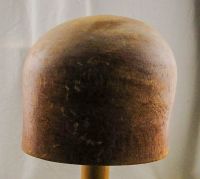 Millinery - Wooden Hat Block, Cloche Crown Block 063