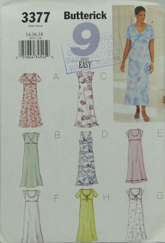 Butterick 3377 9 Sew Easy Misses Petite Dress