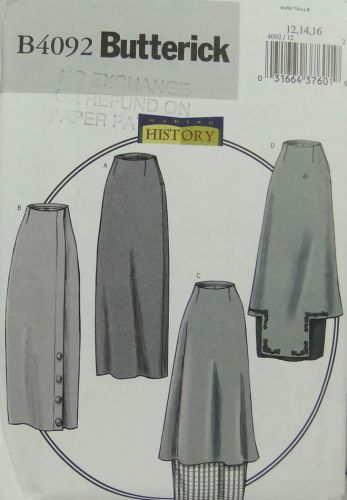 Butterick B4092 Making History Misses 1914 Basque Skirt