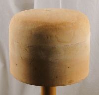 Millinery - Wooden Hat Block, Men's Open Crown Block 080