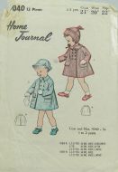 Australian Home Journal Sewing Pattern 9040 Child 1-2 yrs Coat and Hat