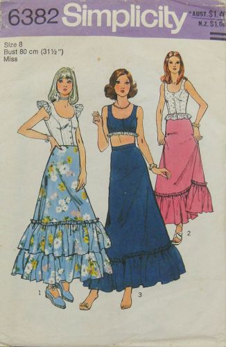 Simplicity 6382 Misses Top and Skirt